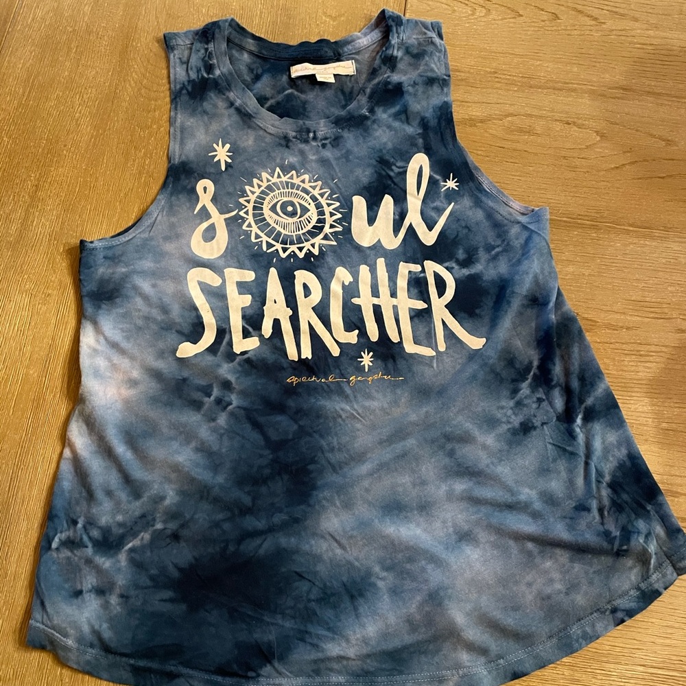 Blue Tie-Dye Soul Searcher Tank Top